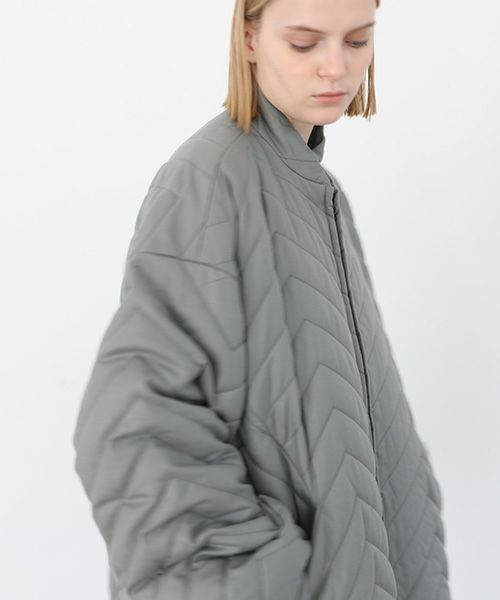 VU.ヴウ.zigzag stand collar bluson vu-a22-b12[GREEN GRAY]:s