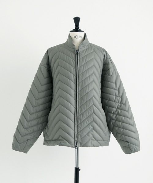 VU.ヴウ.zigzag stand collar bluson vu-a22-b12[GREEN GRAY]:s