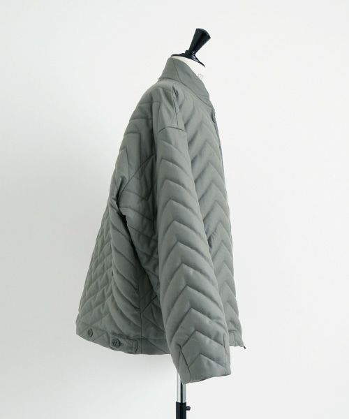 VU.ヴウ.zigzag stand collar bluson vu-a22-b12[GREEN GRAY]:s