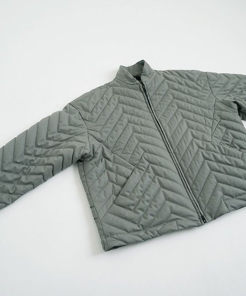 VU.ヴウ.zigzag stand collar bluson vu-a22-b12[GREEN GRAY]:s