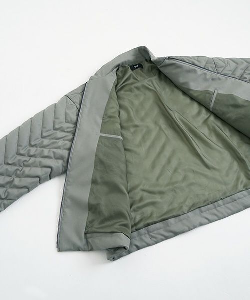 VU.ヴウ.zigzag stand collar bluson vu-a22-b12[GREEN GRAY]:s