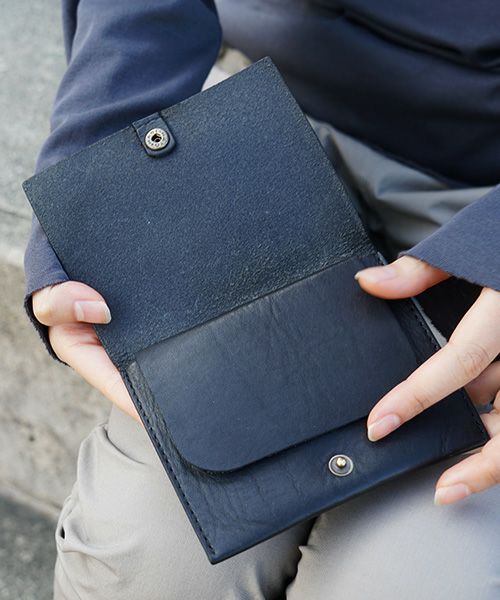 nejicommu.ネジコミュ.MINI FLAP WALLET [BLACK]_