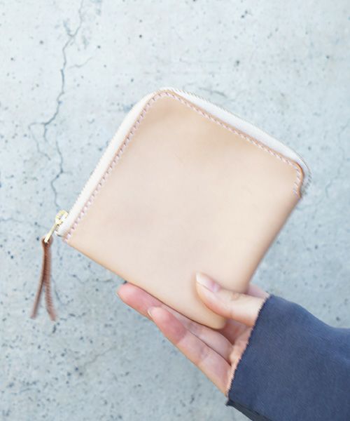 nejicommu.ネジコミュ.SQUARE ZIP WALLET [NATURAL]_