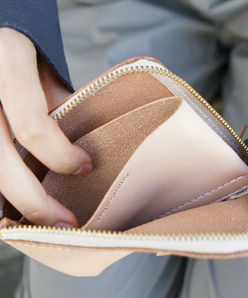 nejicommu.ネジコミュ.SQUARE ZIP WALLET [NATURAL]_