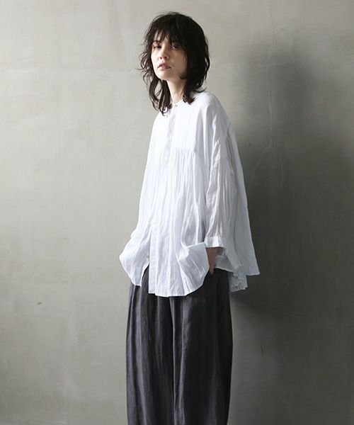 suzuki takayuki cape blouse麻100%カラー