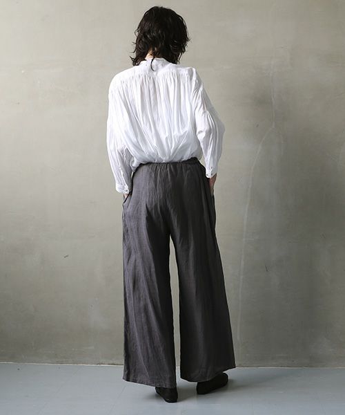 suzuki takayuki.スズキタカユキ.gathered pants Ⅱ [S231-29/twilight grey]