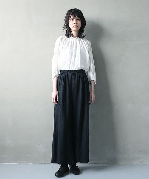 suzuki takayuki.スズキタカユキ.gathered pants Ⅱ [S231-29/black]