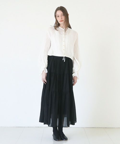 suzuki takayuki スズキタカユキ tiered skirt [S231-32/black]