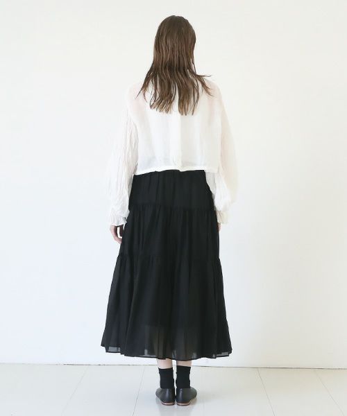 suzuki takayuki.スズキタカユキ.tiered skirt [S231-32/black]
