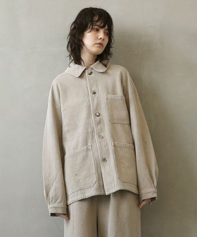 ブルー×レッド ヨーコサカモト23SS PAINTER BLOUSON BEIGE M