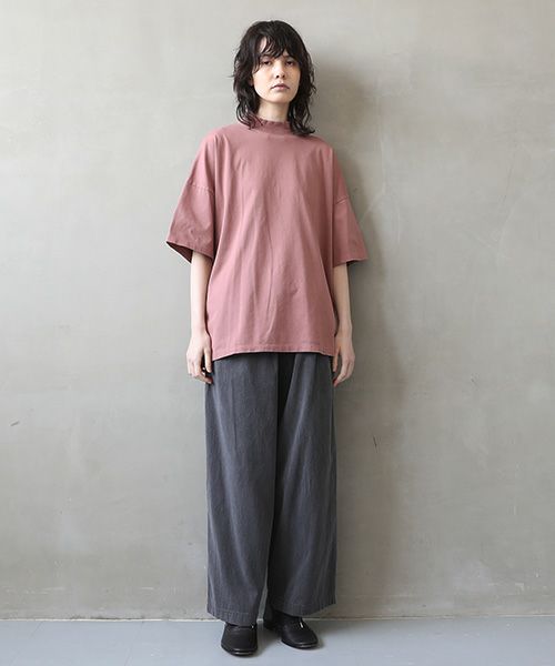 YOKO SAKAMOTO.ヨーコサカモト.YS - 23SS - 70 MOCK NECK T-SHIRT [RED]