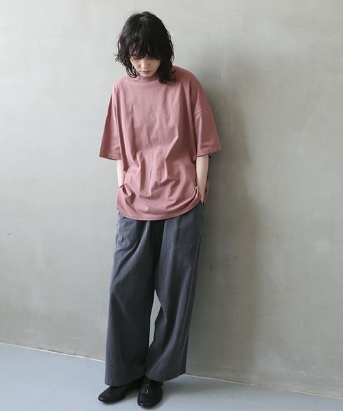 YOKO SAKAMOTO ヨーコサカモト YS - 23SS - 70 MOCK NECK T-SHIRT [RED]