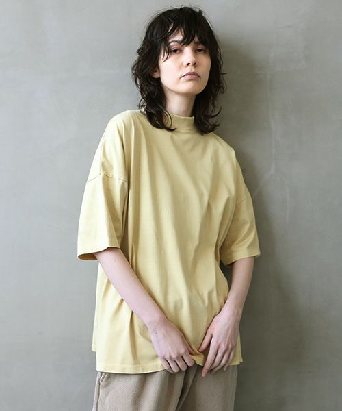 YOKO SAKAMOTO ヨーコサカモト YS - 23SS - 70 MOCK NECK T-SHIRT [YELLOW]