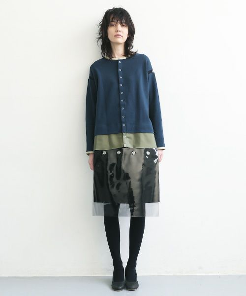 SWANLAKE.スワンレイク.クルーネックカーディガン [CT-1551]