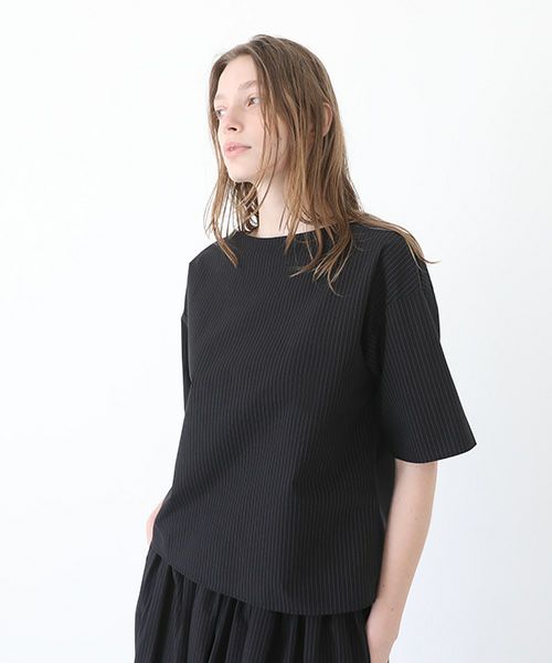 Mochi / home&miles.モチ / ホーム＆マイルズ. T-blouse [black×striped]