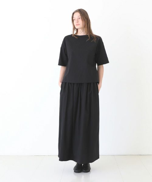 Mochi / home&miles.モチ / ホーム＆マイルズ. T-blouse [black×striped]