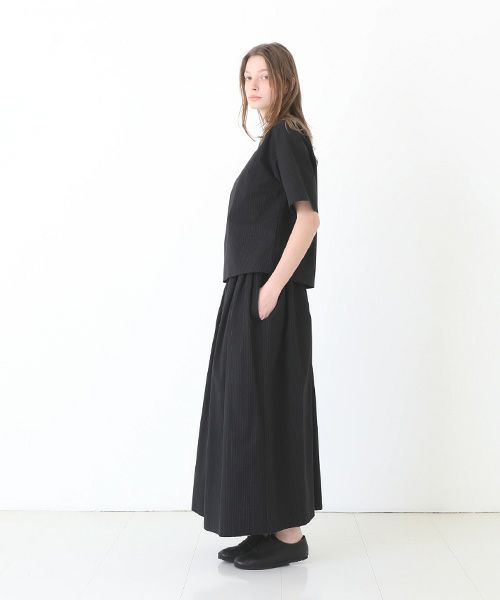 Mochi / home&miles.モチ / ホーム＆マイルズ. T-blouse [black×striped]
