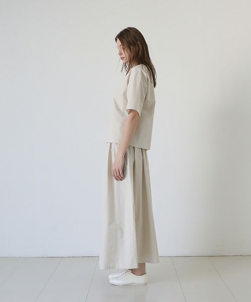 Mochi / home&miles.モチ / ホーム＆マイルズ. T-blouse [ecru×striped]