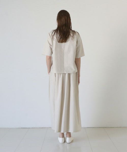 Mochi / home&miles.モチ / ホーム＆マイルズ. T-blouse [ecru×striped]