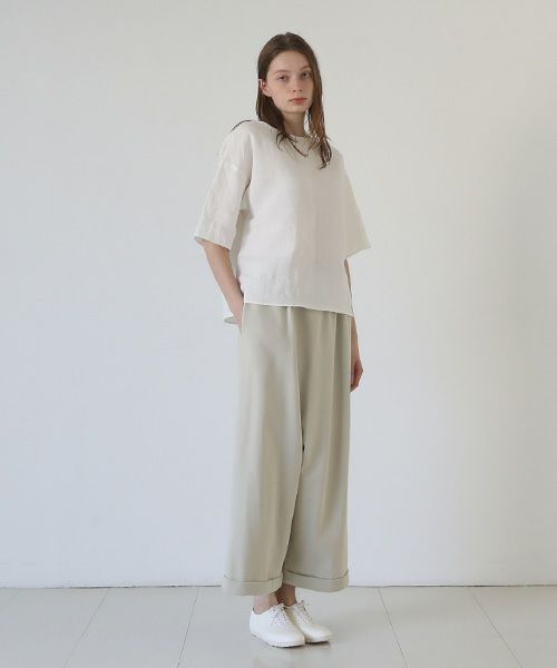 Mochi / home&miles.モチ / ホーム＆マイルズ.asymmetry sweatpants [chalk]