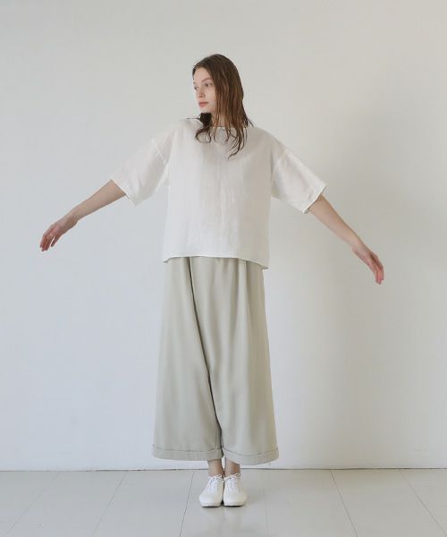 Mochi / home&miles.モチ / ホーム＆マイルズ.asymmetry sweatpants [chalk]