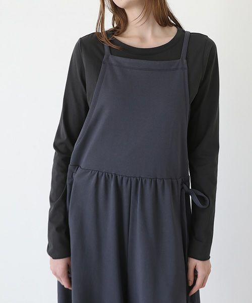 Mochi / home&miles.モチ / ホーム＆マイルズ.apron sweatsalopette [charcoal grey]