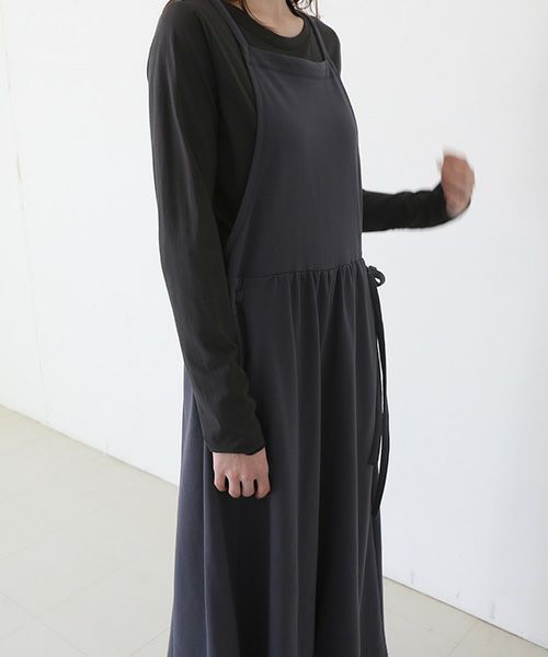 Mochi / home&miles.モチ / ホーム＆マイルズ.apron sweatsalopette [charcoal grey]