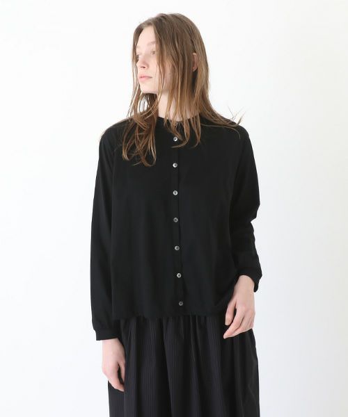 Mochi / home&miles.モチ / ホーム＆マイルズ.organic cotton cut & saw blouse [black]