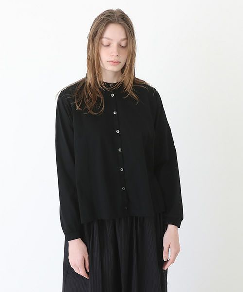 Mochi / home&miles.モチ / ホーム＆マイルズ.organic cotton cut & saw blouse [black]