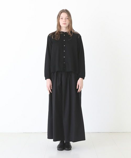 Mochi / home&miles.モチ / ホーム＆マイルズ.organic cotton cut & saw blouse [black]