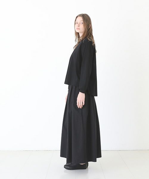 Mochi / home&miles.モチ / ホーム＆マイルズ.organic cotton cut & saw blouse [black]