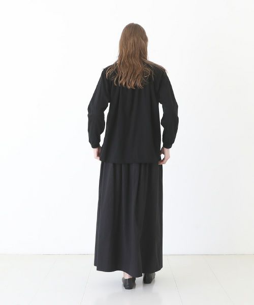 Mochi / home&miles.モチ / ホーム＆マイルズ.organic cotton cut & saw blouse [black]
