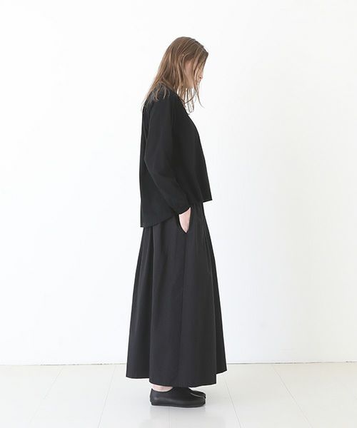 Mochi / home&miles.モチ / ホーム＆マイルズ.organic cotton cut & saw blouse [black]