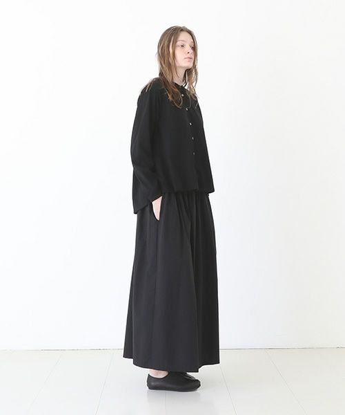 Mochi / home&miles.モチ / ホーム＆マイルズ.organic cotton cut & saw blouse [black]