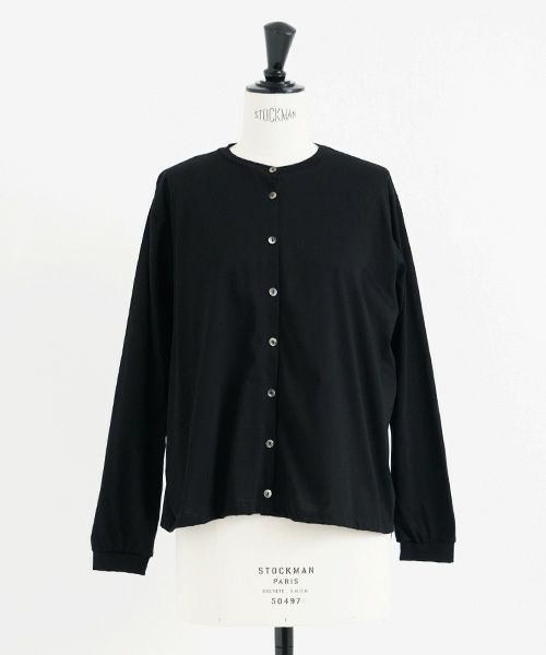 Mochi / home&miles.モチ / ホーム＆マイルズ.organic cotton cut & saw blouse [black]