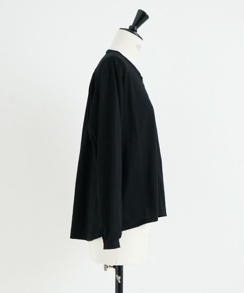 Mochi / home&miles.モチ / ホーム＆マイルズ.organic cotton cut & saw blouse [black]