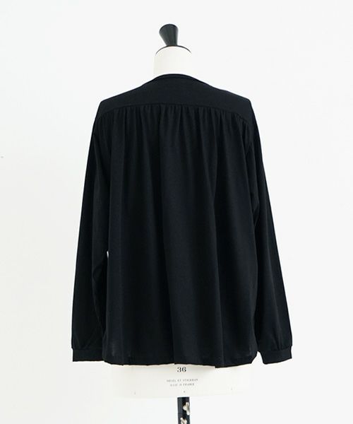 Mochi / home&miles.モチ / ホーム＆マイルズ.organic cotton cut & saw blouse [black]