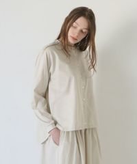 Mochi / home&miles.モチ / ホーム＆マイルズ.organic cotton cut & saw blouse [chalk]