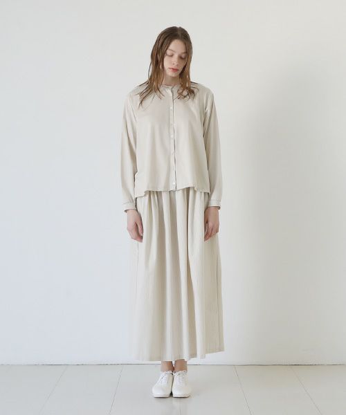 Mochi / home&miles.モチ / ホーム＆マイルズ.organic cotton cut & saw blouse [chalk]