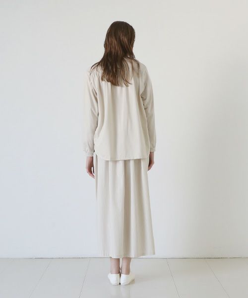 Mochi / home&miles.モチ / ホーム＆マイルズ.organic cotton cut & saw blouse [chalk]