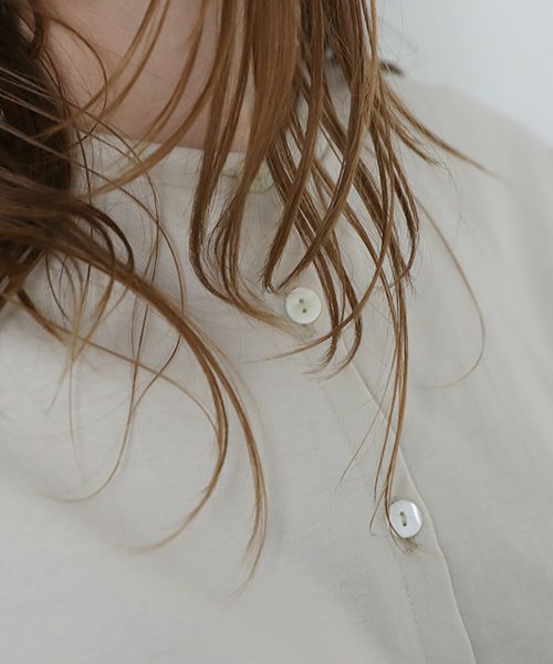 Mochi / home&miles.モチ / ホーム＆マイルズ.organic cotton cut & saw blouse [chalk]