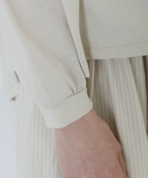 Mochi / home&miles.モチ / ホーム＆マイルズ.organic cotton cut & saw blouse [chalk]