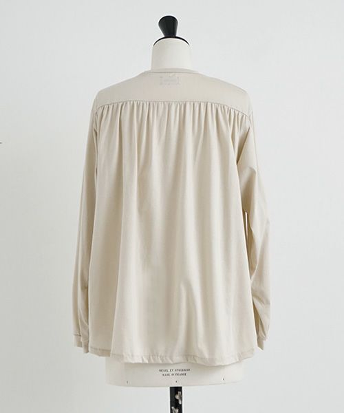 Mochi / home&miles.モチ / ホーム＆マイルズ.organic cotton cut & saw blouse [chalk]