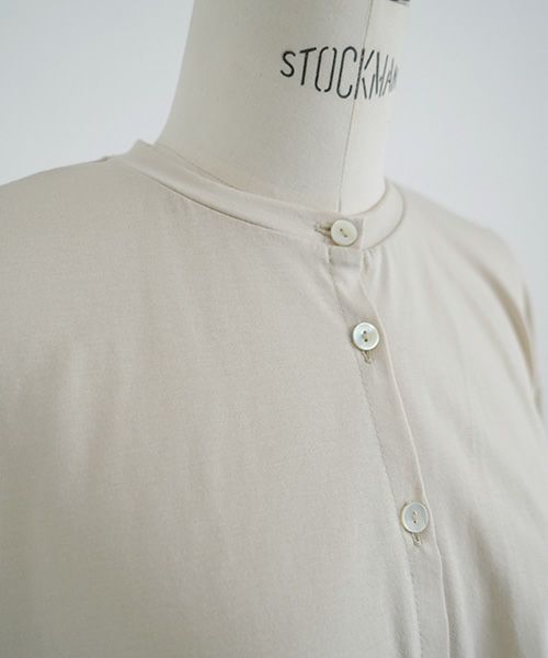 Mochi / home&miles.モチ / ホーム＆マイルズ.organic cotton cut & saw blouse [chalk]