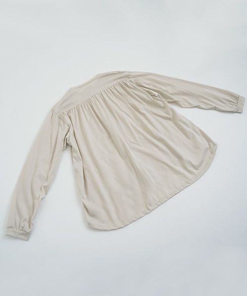 Mochi / home&miles.モチ / ホーム＆マイルズ.organic cotton cut & saw blouse [chalk]