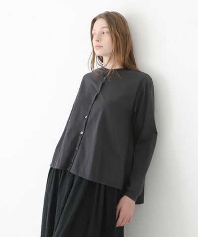 Mochi / home&miles.モチ / ホーム＆マイルズ.organic cotton cut & saw blouse  [charcoal grey]