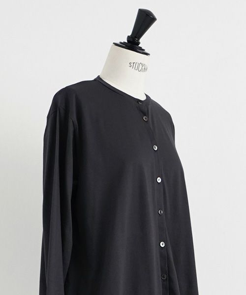 Mochi / home&miles.モチ / ホーム＆マイルズ.organic cotton cut & saw blouse  [charcoal grey]