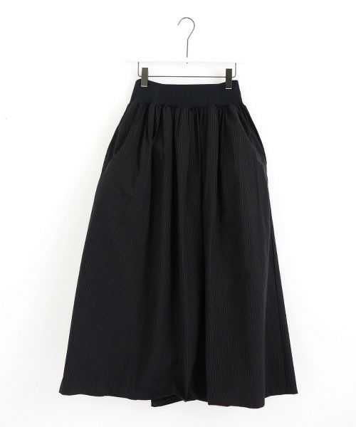 Mochi / home&miles.モチ / ホーム＆マイルズ.long skirt [black×striped]