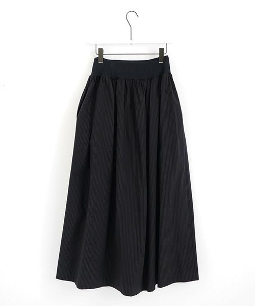 Mochi / home&miles.モチ / ホーム＆マイルズ.long skirt [black×striped]