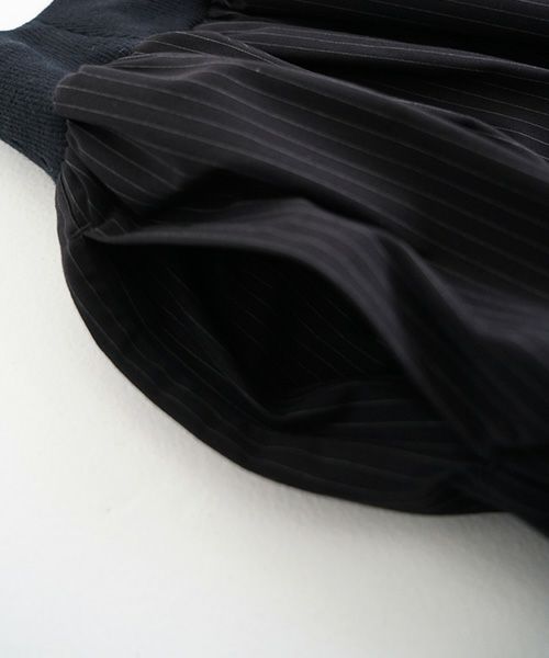 Mochi / home&miles.モチ / ホーム＆マイルズ.long skirt [black×striped]